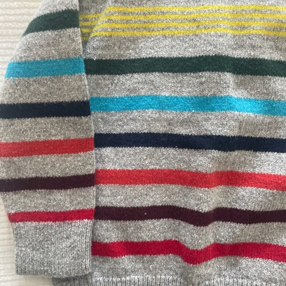 GAP Gray Multi-Stripe Sweater, Size 12-18M - Picture 2 of 6